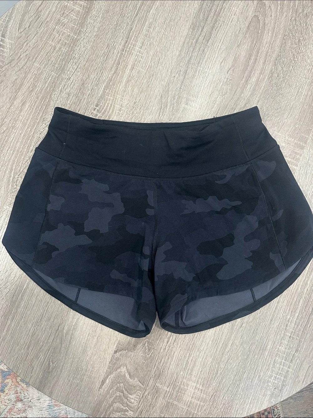 lululemon athletica Black Camo Workout Shorts